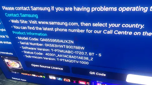 Samsung oled s95b 65inch smart 4k brand same like new original box excellent condition