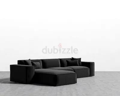 Modern L-Shaped Fabric Sofa for Living Room Comfort