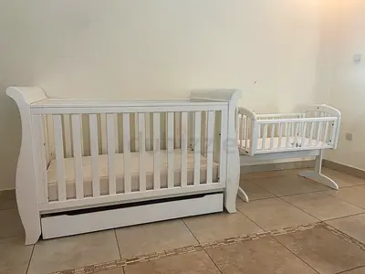 Boori Sleigh Crib and John Lewis Swinging Crib - good condition
