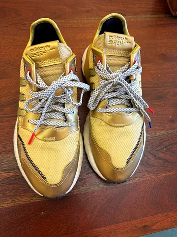 Adidas Womens Sneaker- Yellow/Gold, Size US 8, used once.