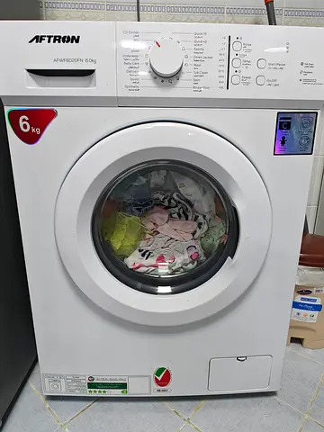 Aftron 6kg Front Load Washing Machine with extended warranty.