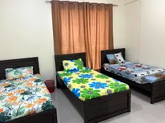 Single bed space in JVC with Arabs 1200