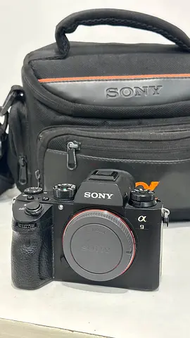 Sony Alpha A9 mirrorless camera body with carrying bag