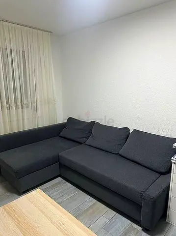 Comfortable Dark Grey L-Shape SOFA BED with storage