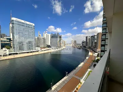 1 bedroom | big terrace | lake plus burj Khalifa view | Business bay