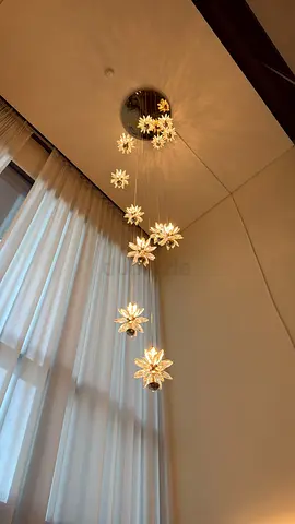 Multi-tier floral pendant chandelier - modern fancy hanging light