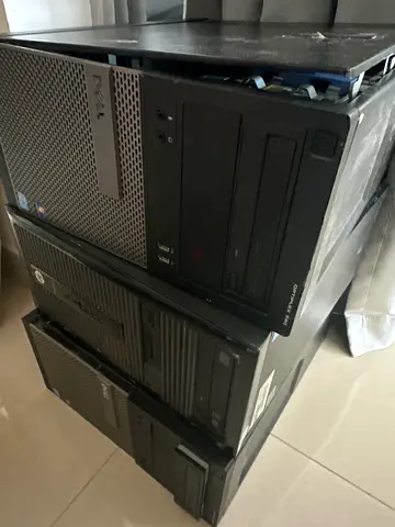 Lot of 3 Used Dell/HP Tower Desktop Computers (OptiPlex/HP) - For Parts or Refurbishment