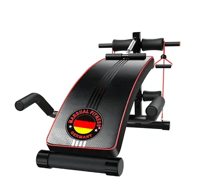 Fitness Adjustable Sit-Up Bench Decline Abdominal Workout Bench with Pull-Up