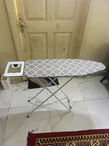 Ironing Board with Cover and Built-in Iron Rest - Good Condition