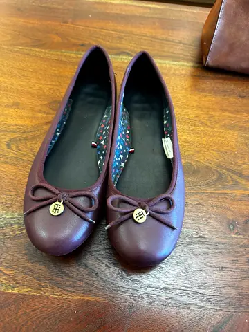 Maroon Womens Ballet Flats, Size US 8.5 Eu 39- Gently Used
