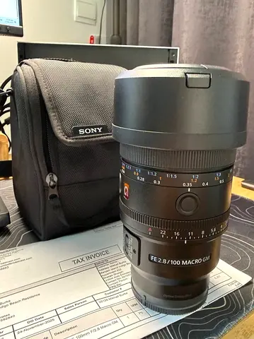 Sony FE 100mm F2.8 Macro GM OSS (SEL100M28GM) — Mint, Boxed, Receipt with Case - Excellent Condition