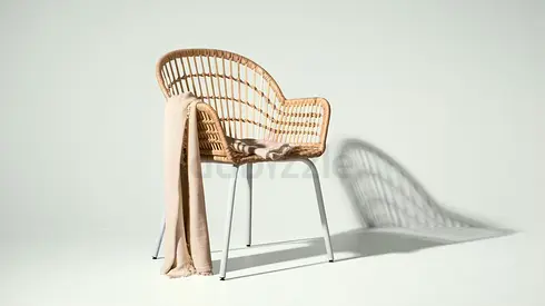 2 beautiful rattan chairs with cushions