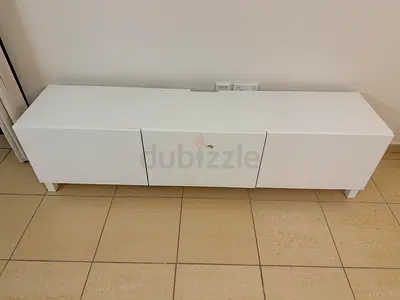 White TV Stand / Media Console – Clean Condition | AED 250