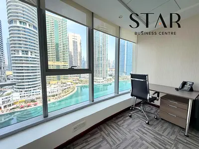 Limited Offer | Stunning Lake View | Fully Furnished Private Office | AED 6,300/Month | 4 Visa Quota