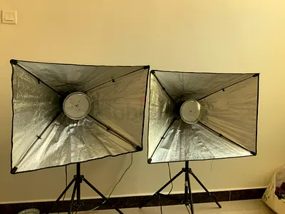 Pair of Softbox Studio Lights with Tripod Stands