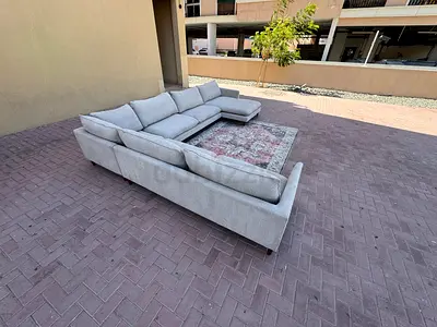 In excellent condition pan Home big ushape sofa feather 🪶 filled