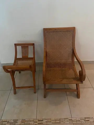 Cane-back Planter’s Chair and Kartini Stool