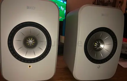 KEF LSX II LT Wireless HiFi Speakers - Pair (Stone White)