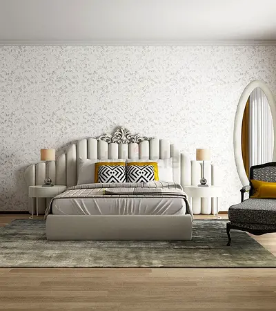Modern upholstered king bed