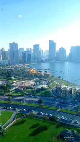Furnished office for rent in Al Majaz 2, luxury tower, 1800 sqft open space, panoramic water view,