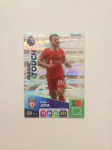 Diogo Jota Liverpool Magic Touch Holographic Football Trading Card