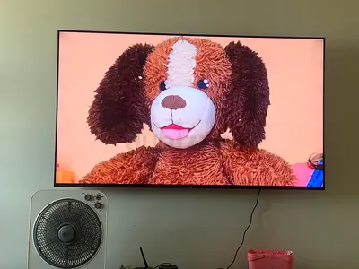 65-inch LED Smart TV in excellent condition, wall-mounted