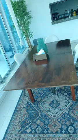 Foldable Solid Mango Wood Dining Table - Good Condition
