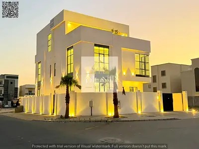 Luxury villa for sale, price includes electricity, water, and air conditioning. Located near services and Emirates Road 611.