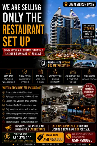 Restaurant setup for Sale - DSO