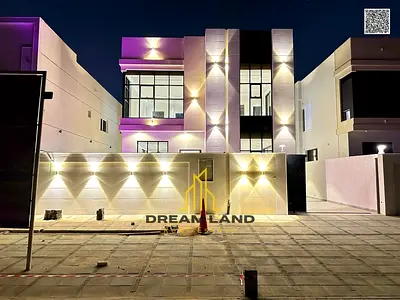With only a 10% down payment | Own a luxury villa in Al Helio 2, Ajman | 5 master bedrooms with a pool | Ready to move in. 4000 sq ft