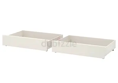Single White Under-Bed Storage Drawers 01 piece