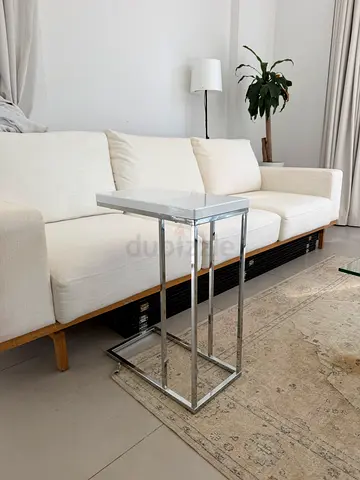 4 Side Tables with Chrome Base