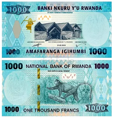 Banknote Rwanda 1000 Francs 2009 UNC