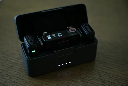 DJI Mic 2 Wireless Microphone System (2 TX + 1 RX + Charging Case) – Like New!