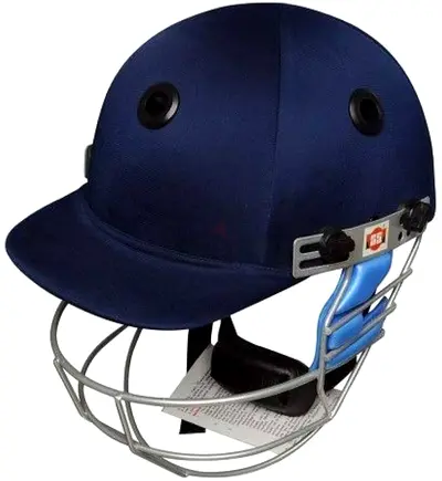 Used Cricket Batting Helmet with Face Guard - Navy Blue