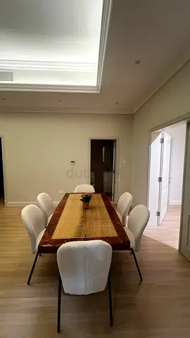 6-Seater Dining Table with Cushioned Chairs