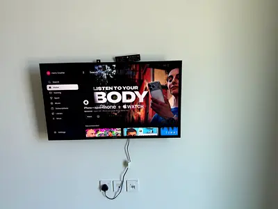 Mounted 40 inch LED Smart TV with Remote (Used)