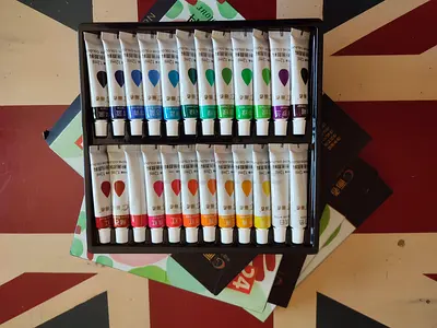 5 Sets of 24 Gouache Colour Paint Tubes
