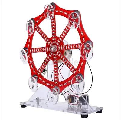 DIY Electronic Kit LED Rotating Ferris Wheel Flashing Soldering Project Practice Kit 10 Kinds Flashi