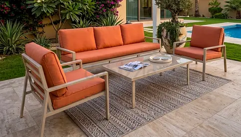 Modern outdoor Sofa with coffee table