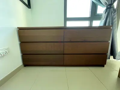 IKEA Malm 6-drawer Dresser - Dark Brown, Excellent Condition