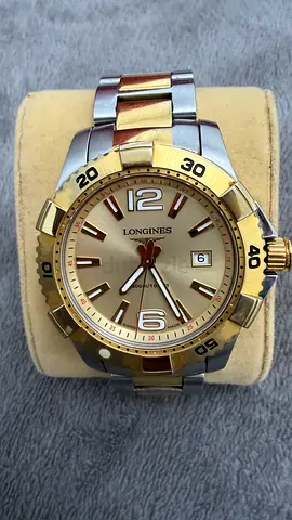 Longines hydro conquest two-tone mens watch, automatic/date, 300m original price 6900aed