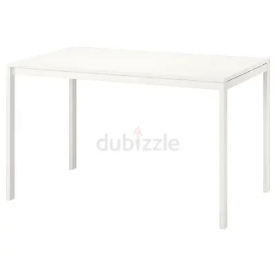 Simple White Rectangular Dining/Work Table
