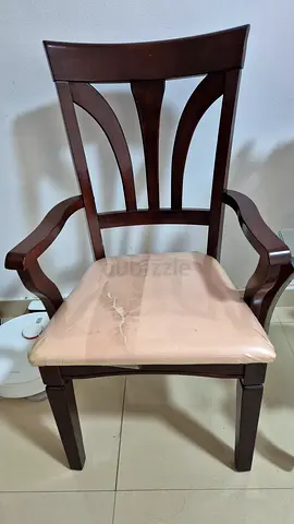 Wooden dining chairs, One computer table, One kitchen table
