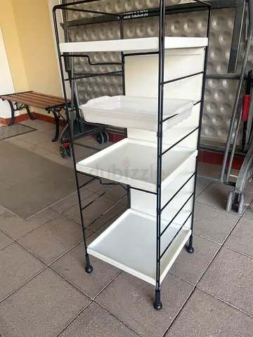 Smaller metal and plastic shelf