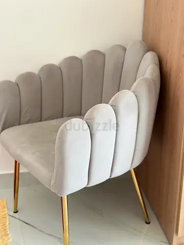 Cloud Chair - Light Grey Velvet Accent Chair with Gold Legs