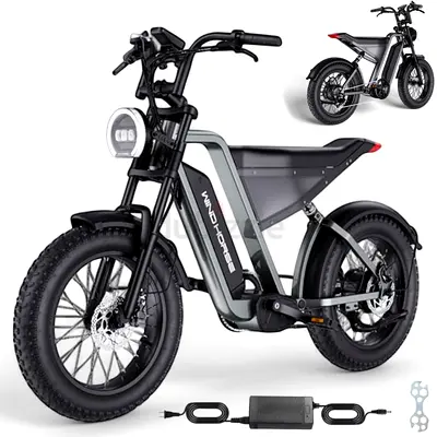 WINDHORSE D3 Electric Mountain Bike 1000W Motor 48V Battery 70km Range 60 KM/H Speed 20 Fat Tires