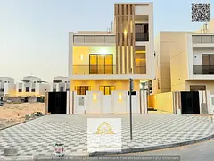 Luxury villa for sale in Al Zahia – Ajman | With a large setback | Two floors + roof | 6 master be