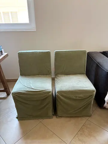 2 x Green Dining Chairs (WS Living)