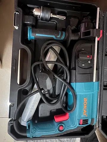 BONAI Corded Rotary Hammer Drill with Case and Accessories
